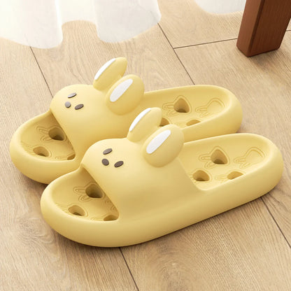 Summer Men Bathroom Slippers Women Cute Cartoon Home Sandals Breathable Soft EVA Non-slip Slides Indoor Quick Drying Flip Flops