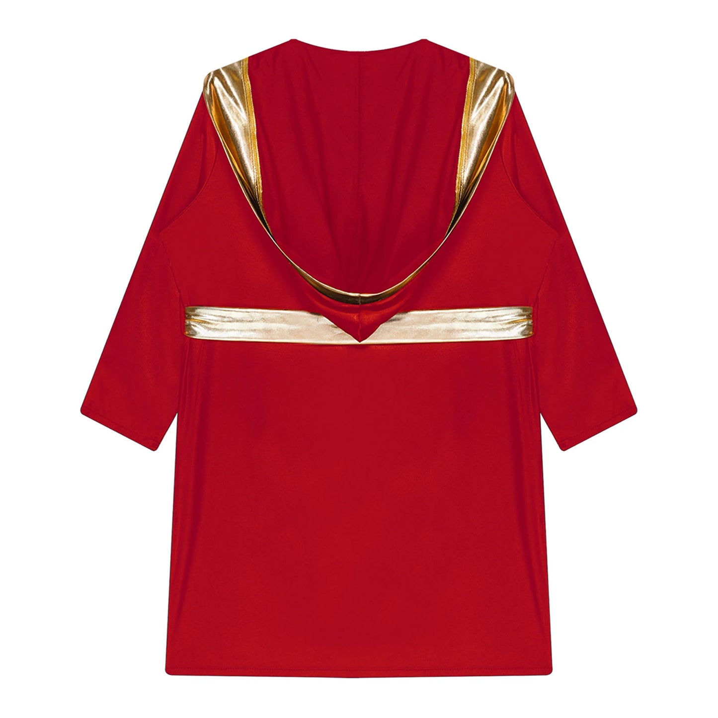 Kids Boys Boxing Robe Boxer Cosplay Costume Long Sleeve Open Front Hooded Cloak with Belt for Kickboxing Workout Sports Fitness