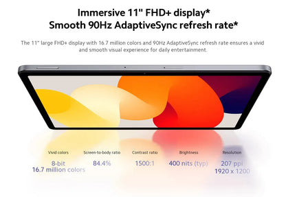 Global Version Xiaomi Redmi Pad SE Snapdragon 680 8GB RAM 256GB ROM Mi Tablet Quad speakers Dolby Atmos 90Hz 11" Display 8000mAh