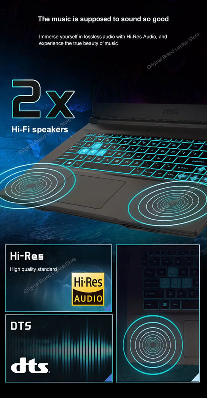 2024 MSI Thin 15 Gaming Laptop 15.6 Inch 2.5K FHD 144Hz IPS Screen Notebook i5-13420H 32GB 1TB RTX3050 Gaming Netbook Computer