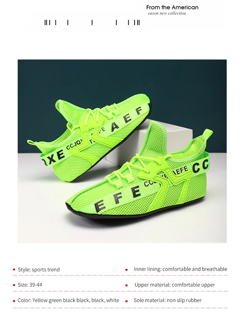 YRZL Loafers Shoes Men Casual Mesh Breathable Non Slip Outdoor Comfortable Indoor Gym Shoes Big Size Shoes for Men