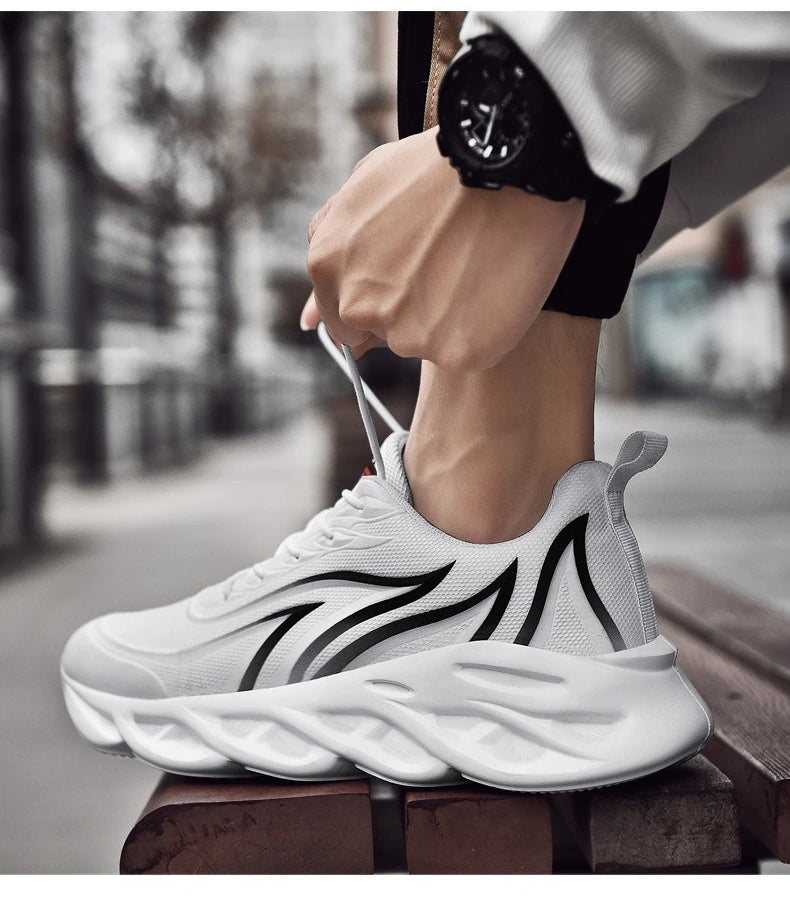 Trend Men's Sneakers Fashion Men's Running Shoes Tennis Basketball Sports Shoes Outdoor Walking Breathable Lace-up Jogging Shoes