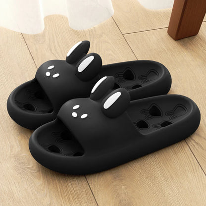 Summer Men Bathroom Slippers Women Cute Cartoon Home Sandals Breathable Soft EVA Non-slip Slides Indoor Quick Drying Flip Flops