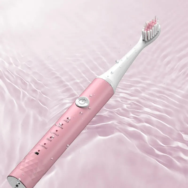 Jianpai Adult Blue Pink Sonic Electric Toothbrush Adult 5-gear Mode USB Charging IPX7 Waterproof Sonic Electric Toothbrush