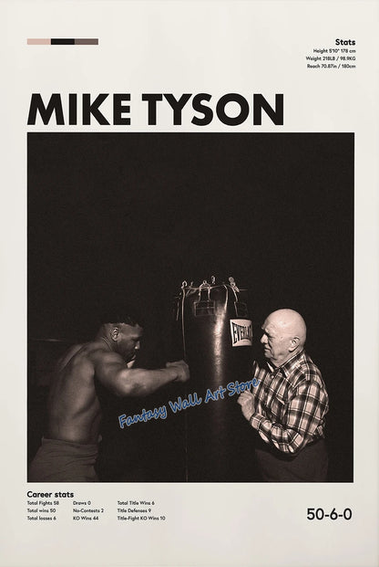 World Famous Boxing Players The Best Boxing Athlete Minimalist Black and White Poster Canvas Painting Wall Pictures Home Decor