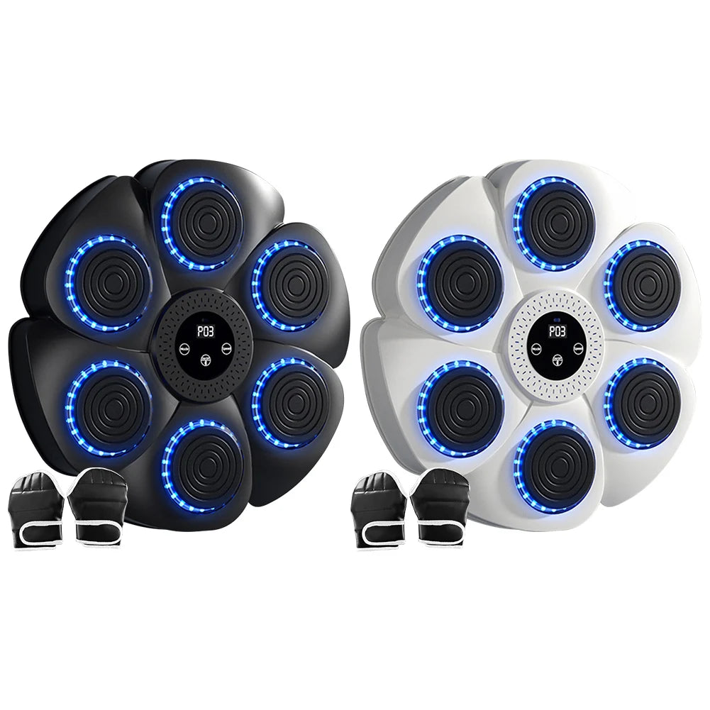 Music Boxing Machine Music Boxing Puncher Adjustable Boxing Training Punching Equipment Type C Charging with Gloves for Home Gym