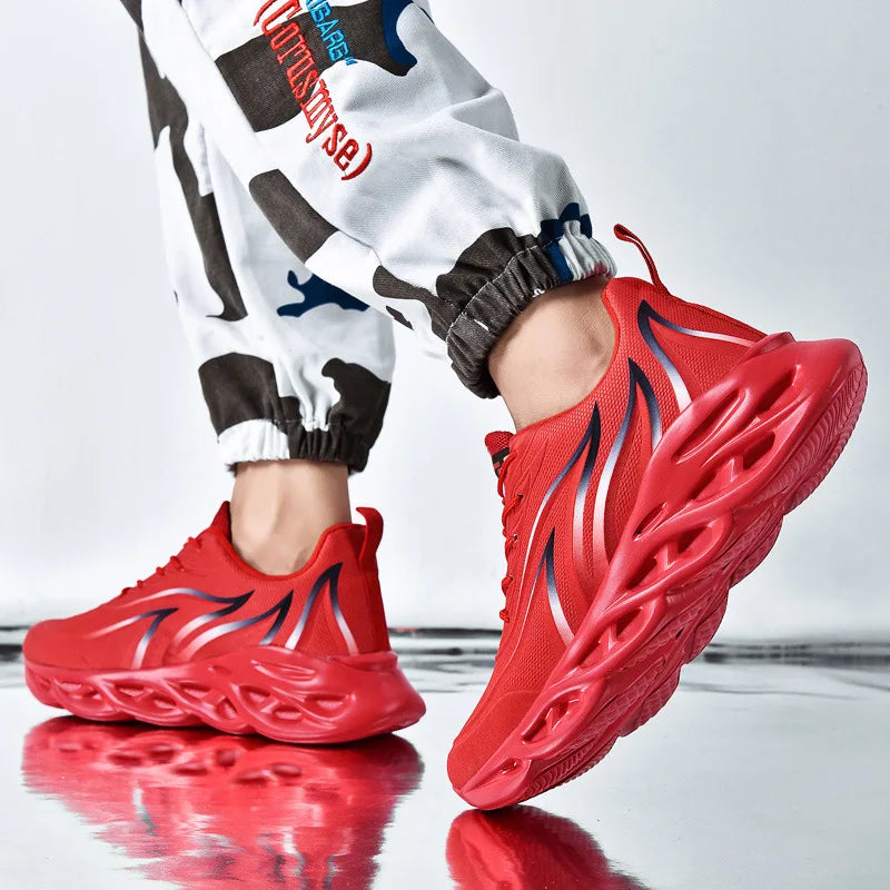 Trend Men's Sneakers Fashion Men's Running Shoes Tennis Basketball Sports Shoes Outdoor Walking Breathable Lace-up Jogging Shoes