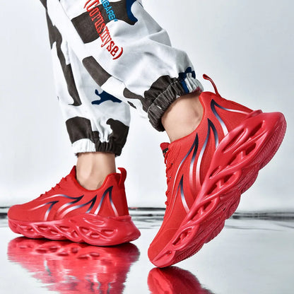 Trend Men's Sneakers Fashion Men's Running Shoes Tennis Basketball Sports Shoes Outdoor Walking Breathable Lace-up Jogging Shoes