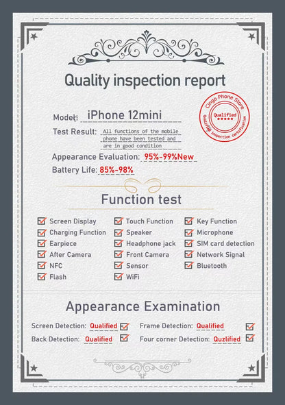 iPhone 12 mini  64GB/128GB/256GB IOS A14 5.4'' Dual 12MP iphone 12mini Cellphone