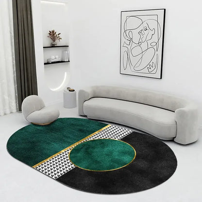 Creative Oval Carpet Living Room Decoration Carpets High Quality Rugs for Bedroom Home Decor Mat Lounge Rug Non-slip Porch Mats