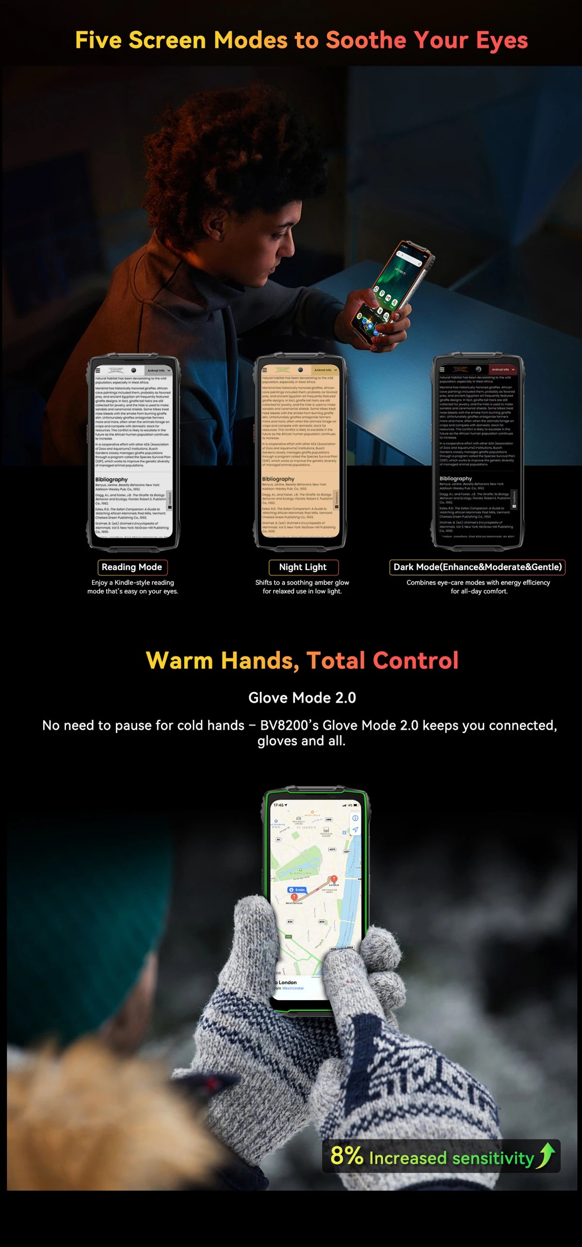 【World premiere】Blackview BV8200 Rugged Phone 6.5" 2.4K 120Hz Display Helio G100 NFC 12GB 256GB Android 14 45W Charger CellPhone