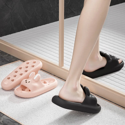 Summer Men Bathroom Slippers Women Cute Cartoon Home Sandals Breathable Soft EVA Non-slip Slides Indoor Quick Drying Flip Flops