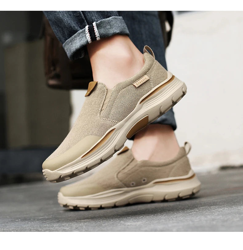 Men's Casual Shoes Fashion Canvas Shoes Breathable Men's Walking Flat Sneakers Outdoor Lightweight Men's Shoes Vulcanize Shoes