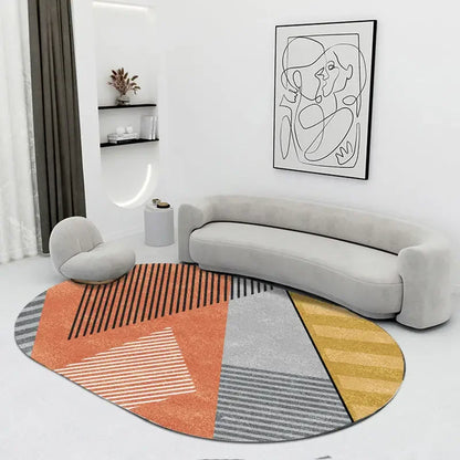 Creative Oval Carpet Living Room Decoration Carpets High Quality Rugs for Bedroom Home Decor Mat Lounge Rug Non-slip Porch Mats