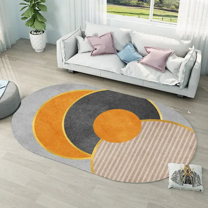Creative Oval Carpet Living Room Decoration Carpets High Quality Rugs for Bedroom Home Decor Mat Lounge Rug Non-slip Porch Mats