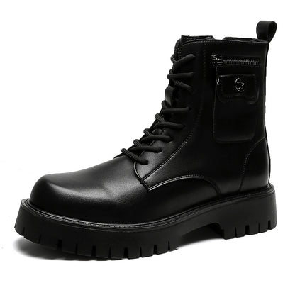 2025 Trend Men Boots Sneakers Outdoor Fashion High Top Wholesale Punk Shoes for Men Casual Leather Street Style Ankle Boots Men