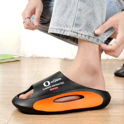 Fashion Men Slippers Outdoor Indoor Sandals Beach Soft Sole Comfortable Slides Men's Casual Shoes Women Couple Home Slippers