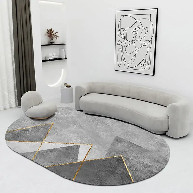 Creative Oval Carpet Living Room Decoration Carpets High Quality Rugs for Bedroom Home Decor Mat Lounge Rug Non-slip Porch Mats