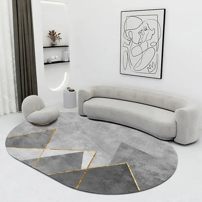 Creative Oval Carpet Living Room Decoration Carpets High Quality Rugs for Bedroom Home Decor Mat Lounge Rug Non-slip Porch Mats