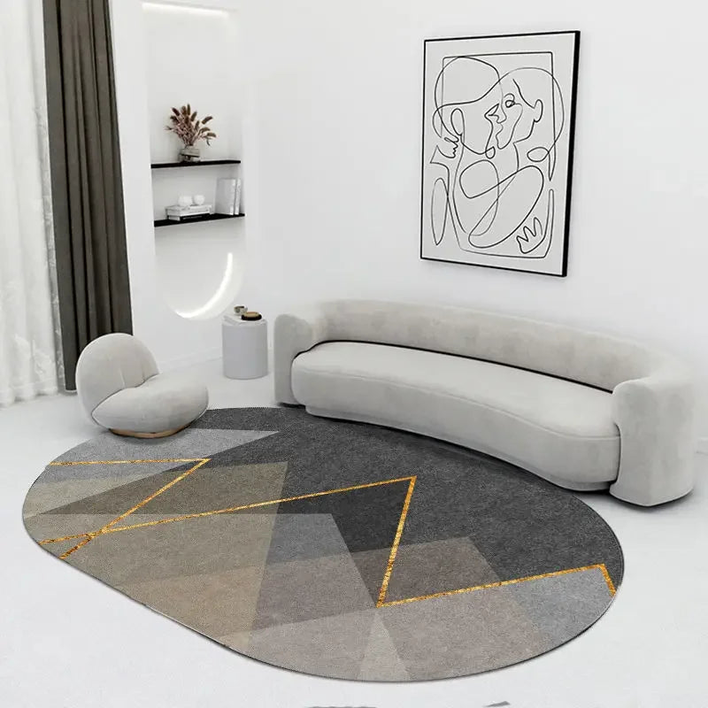 Creative Oval Carpet Living Room Decoration Carpets High Quality Rugs for Bedroom Home Decor Mat Lounge Rug Non-slip Porch Mats