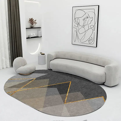 Creative Oval Carpet Living Room Decoration Carpets High Quality Rugs for Bedroom Home Decor Mat Lounge Rug Non-slip Porch Mats