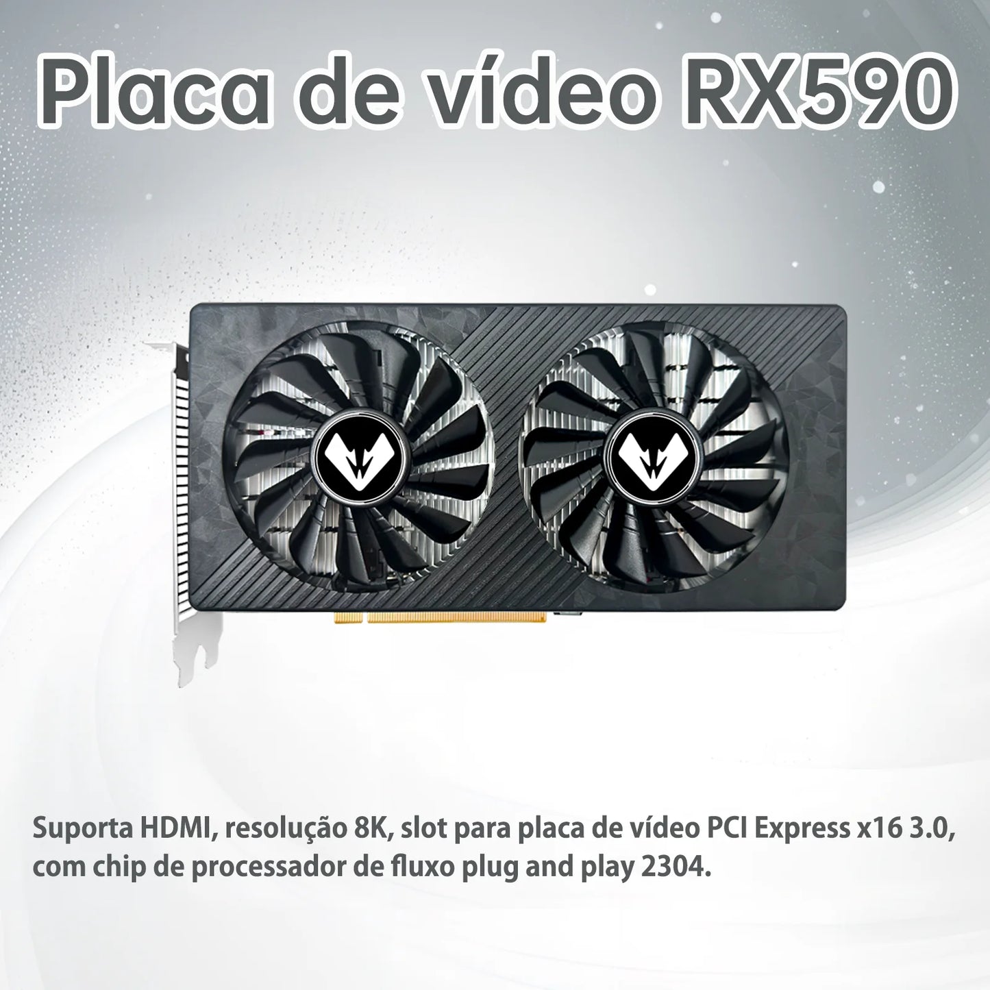 MAXSUN NEW AMD RX 590 GME 8GB Placa De Video Gaming Graphics Card GDDR5 256Bit PCI Express 3.0 ×16 8Pin Radeon GPU rx590 Series