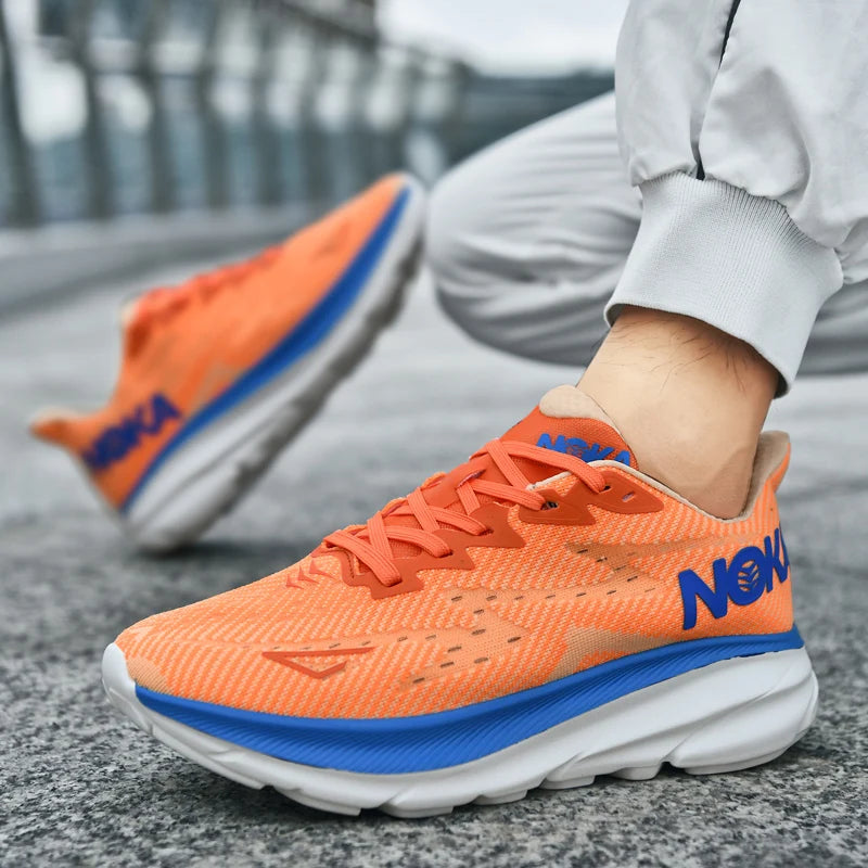 Men Sports Running Shoes Casual Carbon Plate Marathon Breathable Lightweight Women's Comfortable Athletic Nonskid Sneakers