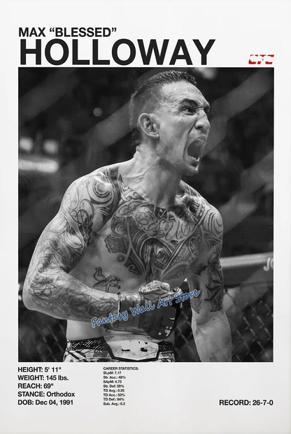 World Famous Boxing Players The Best Boxing Athlete Minimalist Black and White Poster Canvas Painting Wall Pictures Home Decor