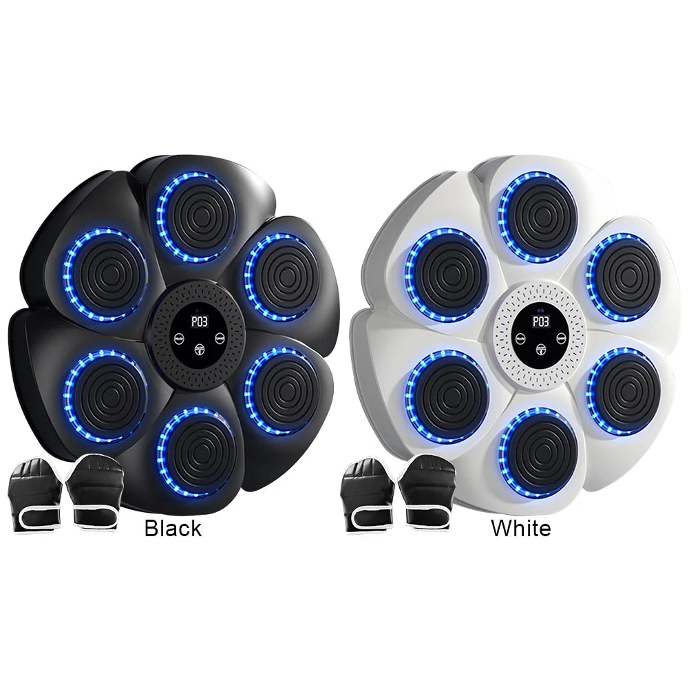 Music Boxing Machine Music Boxing Puncher Adjustable Boxing Training Punching Equipment Type C Charging with Gloves for Home Gym