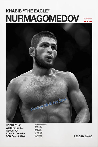 World Famous Boxing Players The Best Boxing Athlete Minimalist Black and White Poster Canvas Painting Wall Pictures Home Decor